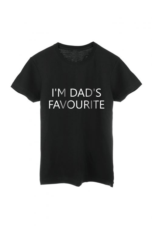 T-shirt I'm dad's favourite Black BEST GIFT