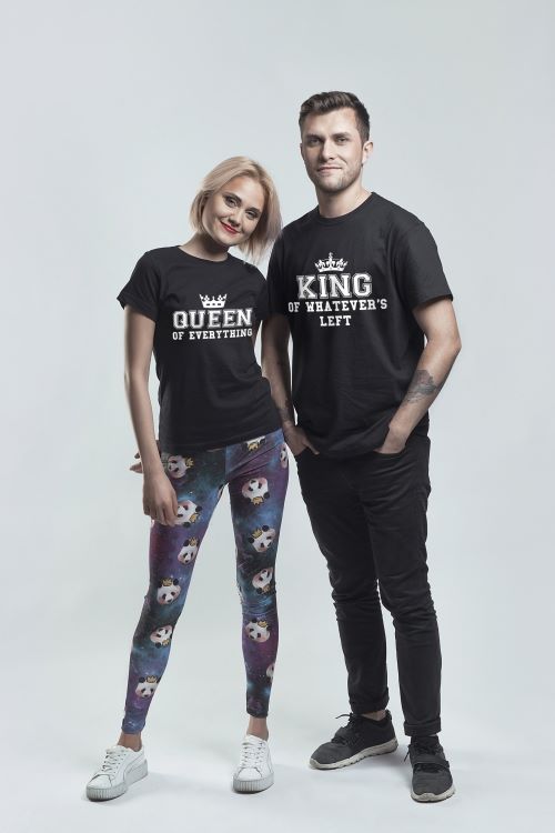 Komplet T-shirt Queen and King of