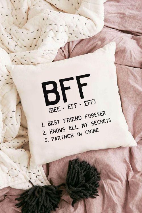 Poduszka Bawełniana Canvas BFF