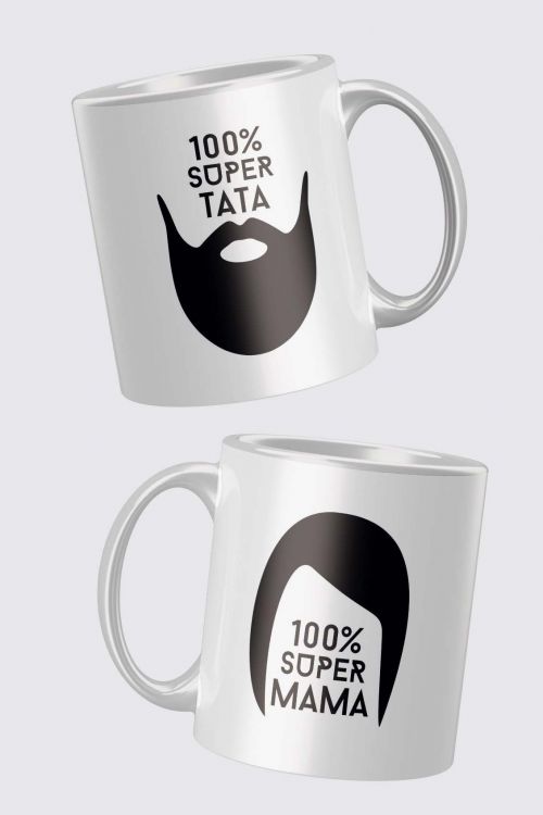 Komplet kubków Super Rodzice 330 ml 