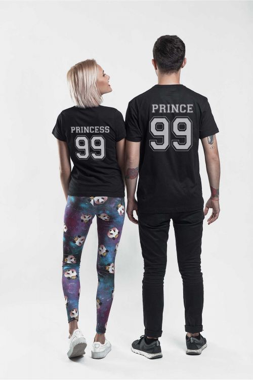 Komplet T-shirt dla par prince princess