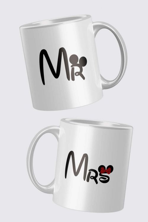 Komplet kubków Mr Mrs 330 ml 