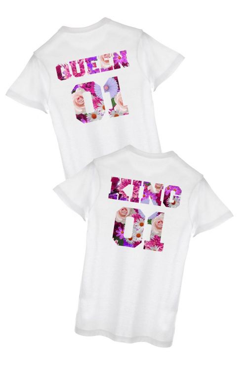 Komplet T-shirt dla par King 01 & Queen 01 flo