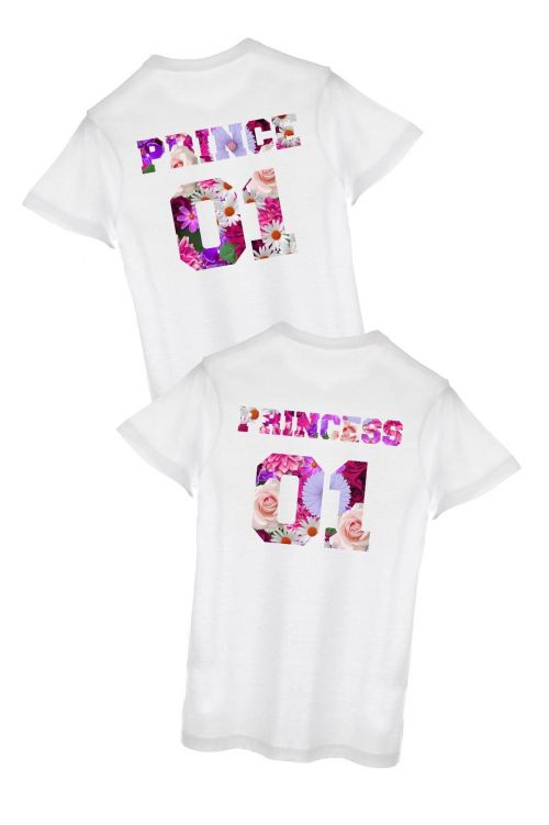 Komplet T-shirt dla par Prince 01 & Princess 01 flo