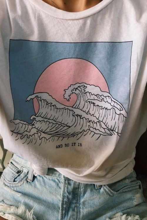 T-shirt And so it is Hokusai
