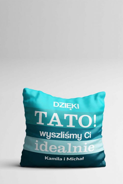Poduszka Dzięki Tato Personalizacja