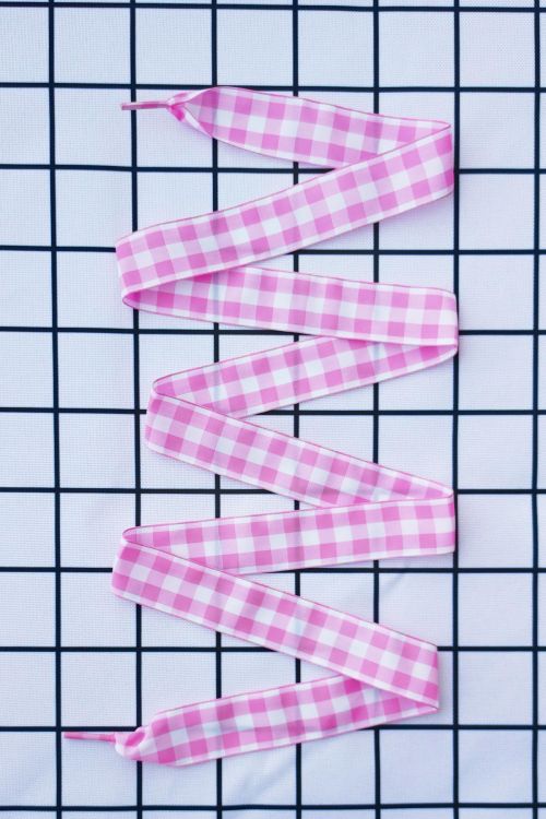 Wstążka Krata Różowa