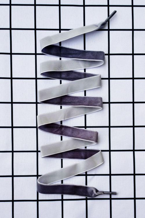 Wstążka Aksamitna Szara