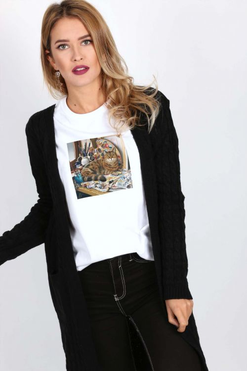 T-shirt Oversize Cat Painter