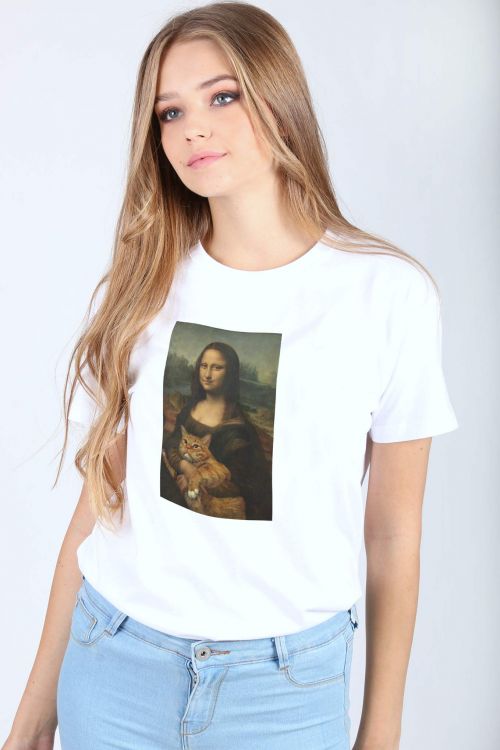 T-shirt Mona Lisa Cat