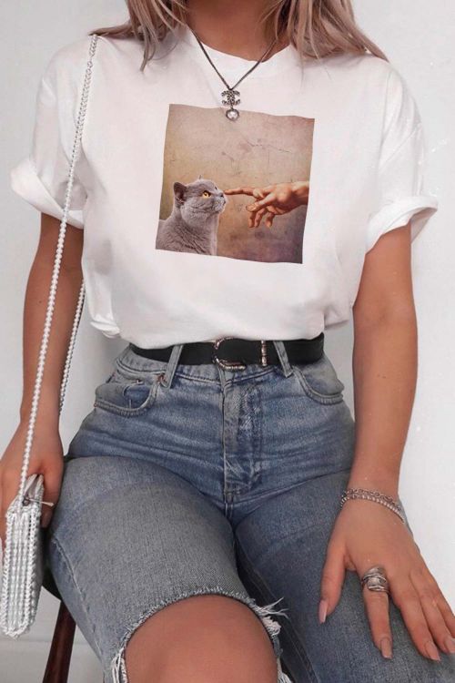 T-shirt Michelangelo British Cat