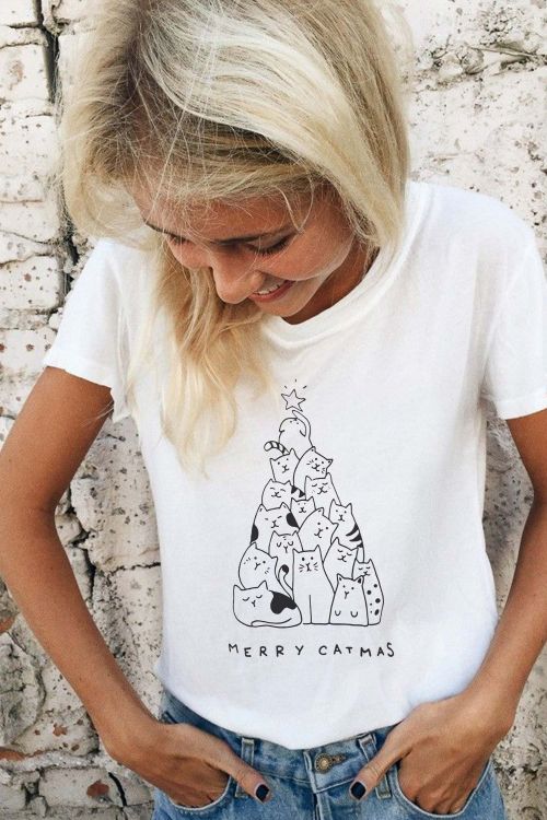 T-shirt Merry Catmas