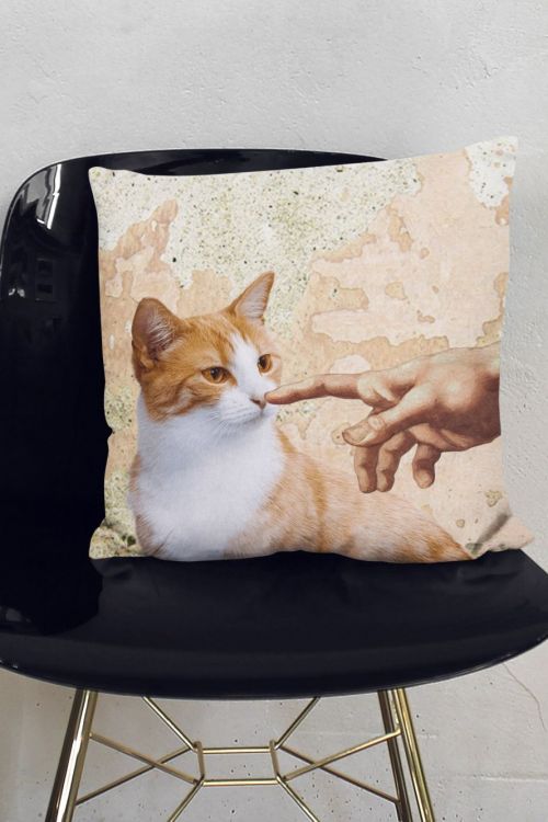Poduszka Michelangelo Hands Kitty Art