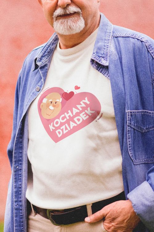 T-shirt biały Kochany Dziadek
