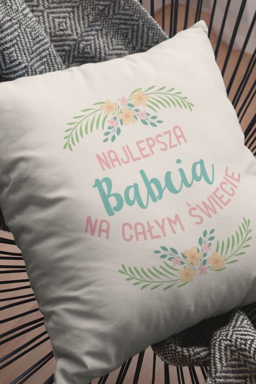 Poduszka Bawełniana Canvas Najlepsza Babcia