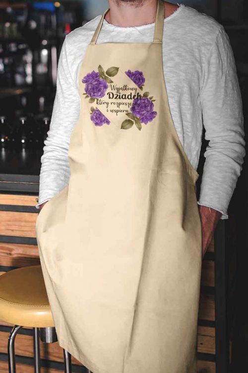 Fartuch Bawełniany Róże Dziadka
