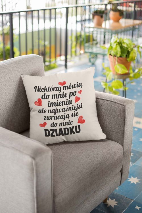 Poduszka Bawełniana Canvas Jestem Dziadkiem