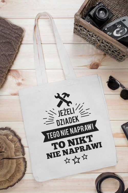 Torba Bawełniana Canvas Dziadek naprawi wszystko