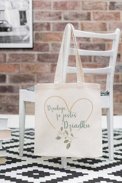 Torba Bawełniana Canvas Dziękuję, że jesteś Dziadku