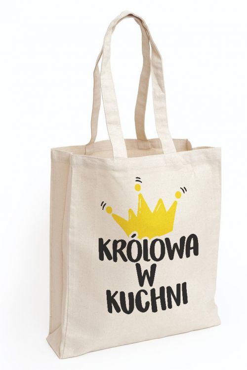 Torba Bawełniana Canvas Królowa w kuchni złota korona