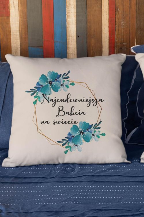 Poduszka Bawełniana Canvas Najcudowniejsza Babcia