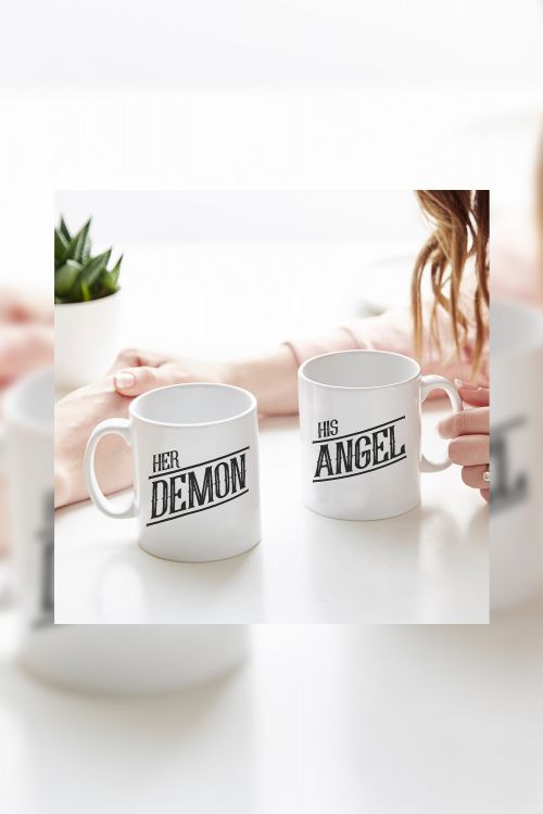Komplet kubków dla par Demon and Angel