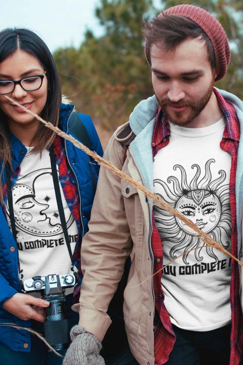 Komplet T-shirt dla par Sun and moon couple