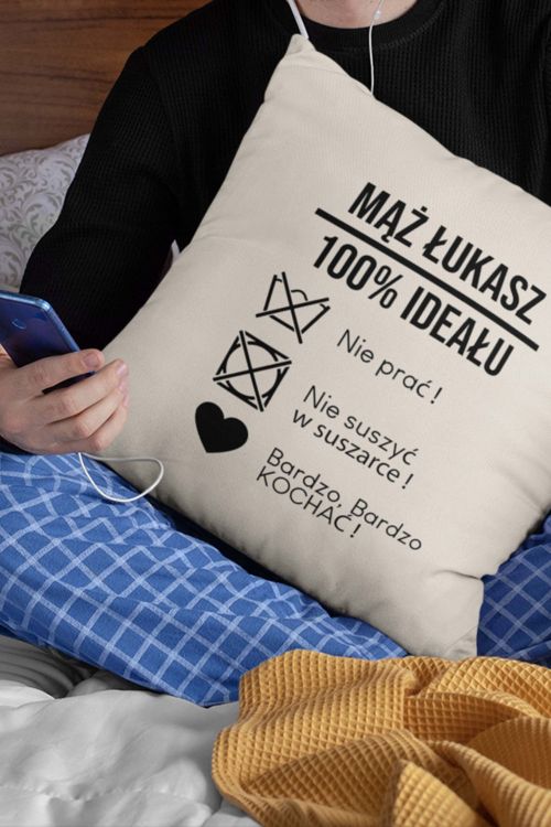 Poduszka Bawełniana Canvas PERSONALIZACJA Miłość Wisi w Powietrzu