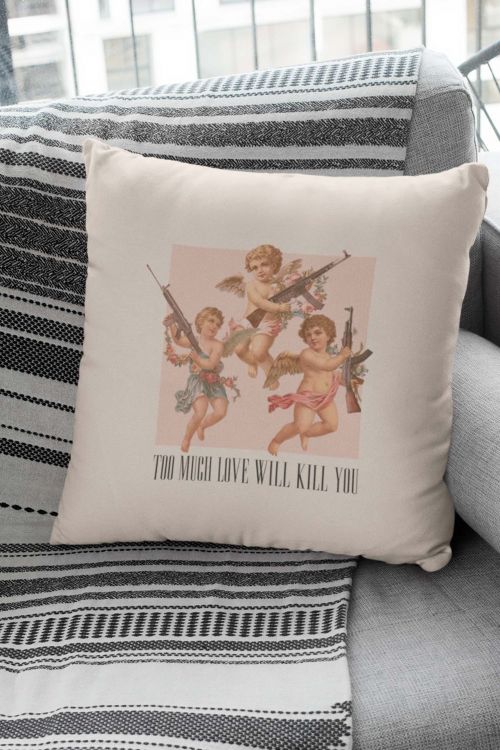 Poduszka Bawełniana Canvas Too much love kill