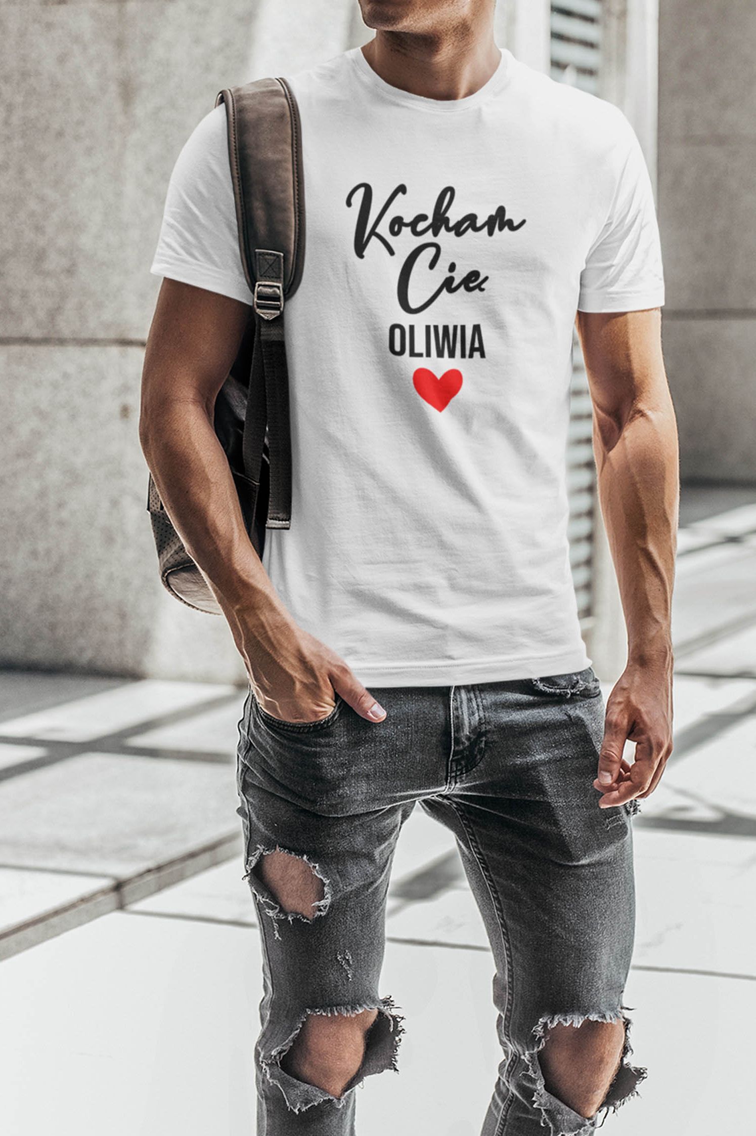 T-shirt PERSONALIZACJA Kocham Cię serce