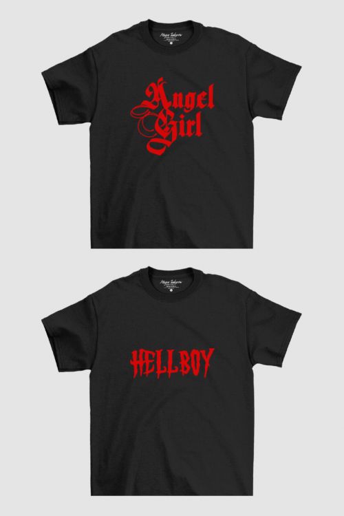 Komplet T-shirt dla par Angel and Hell couple