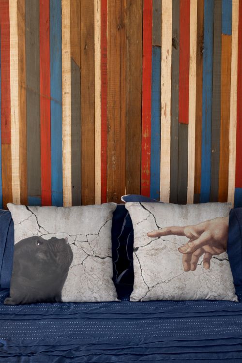 Komplet poduszek Michelangelo French Bulldog