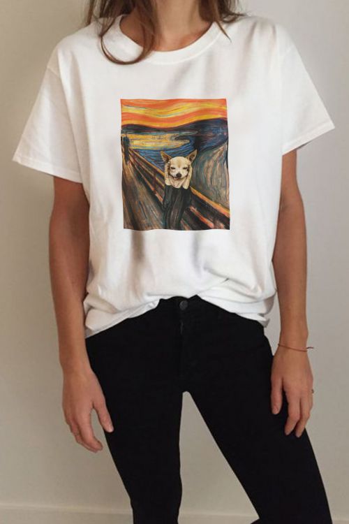 T-shirt Scream Chihuahua