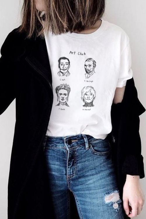 T-shirt Art Club B&W