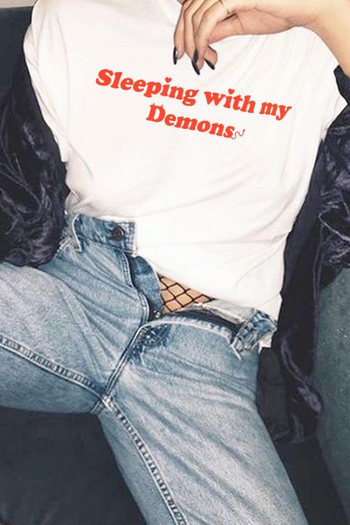 T-shirt Sleeping with my demons