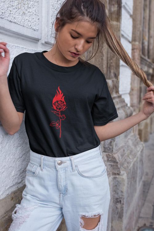 T-shirt Burning Rose