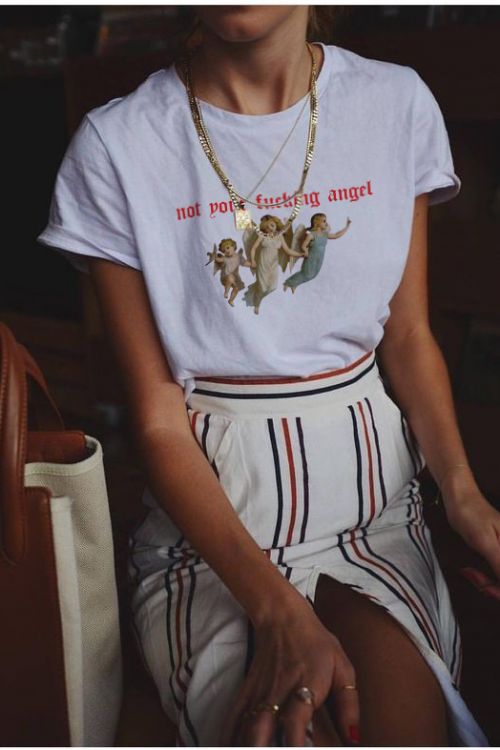 T-shirt Not your fucking angel