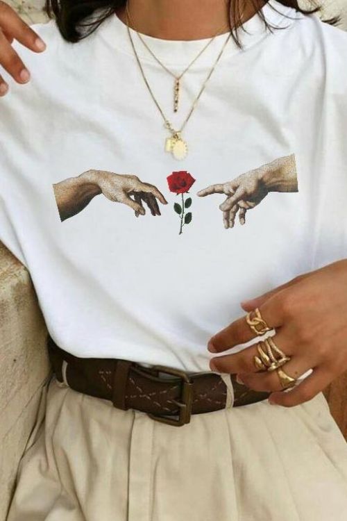 T-shirt Michelangelo's rose