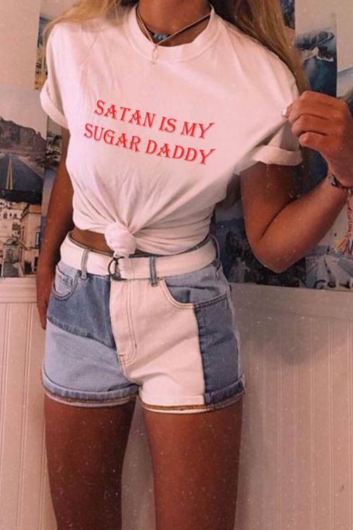 T-shirt Satan is my sugar daddy