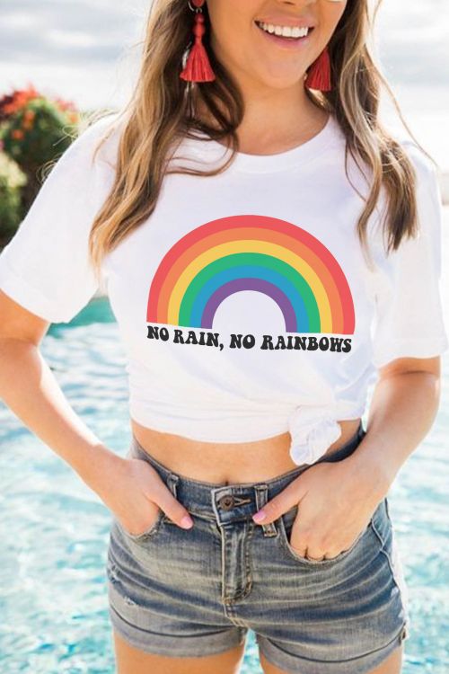 T-shirt No Rain No Rainbow