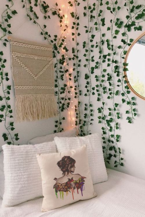 Poduszka Bawełniana Canvas Butterflies Girl