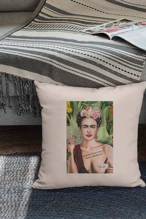 Poduszka Bawełniana Canvas Frida Green