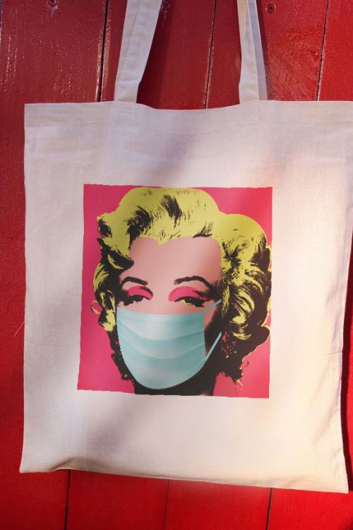 Torba eko Pink Marilyn Monroe Mask