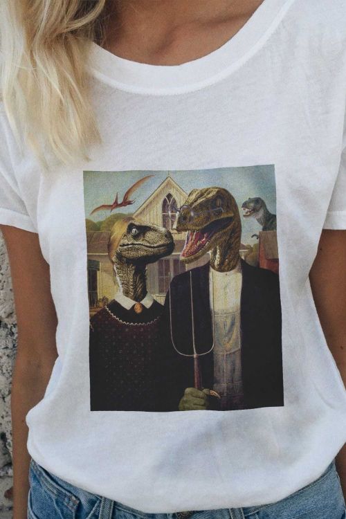 T-shirt American Gothic Dinosuars