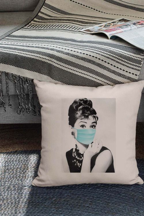 Poduszka Bawełniana Canvas Audrey Mask