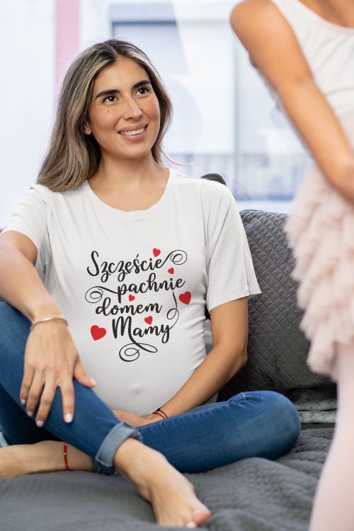 T-shirt Szczęście pachnie domem Mamy