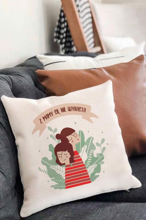 Poduszka Bawełniana Canvas Z mamy się nie wyrasta