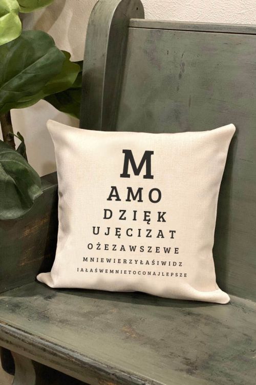 Poduszka Bawełniana Canvas Mamo Dziękuję