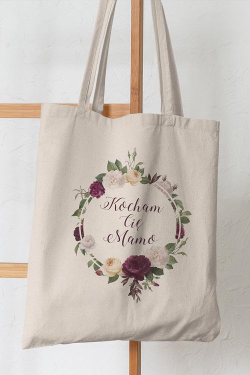 Torba Eko Kocham Cię Mamy Kwiaty