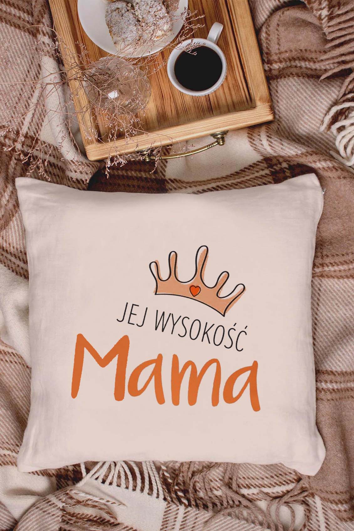 Poduszka Bawełniana Canvas Jej wysokość Mama